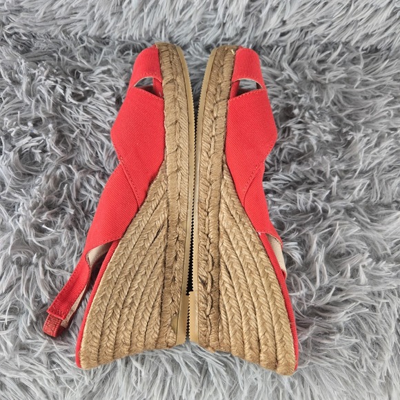 Viscata Barcelona Womens EU 40 US 9-9.5 Red Slip On Espadrilla 3" Wedges Sandals - Picture 8 of 10